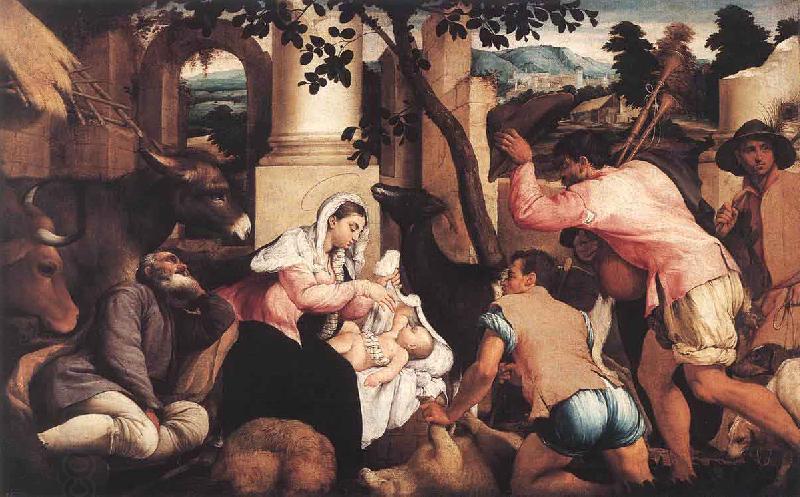 Jacopo Bassano The Adoration of the Shepherds China oil painting art